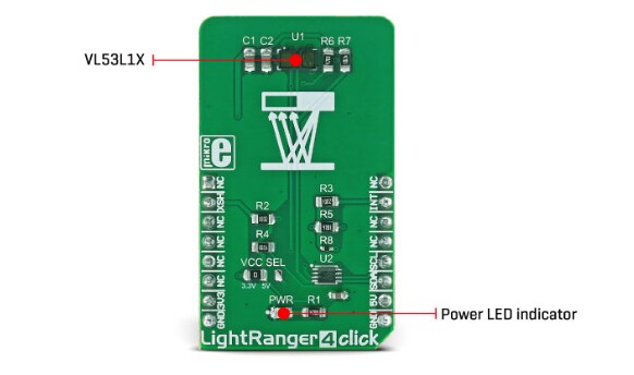 Block Diagram - Mikroe MIKROE-3176 LightRanger 4 Click